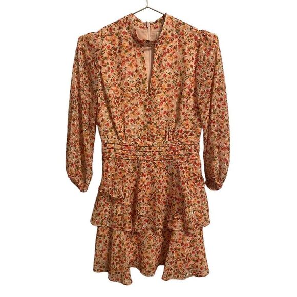 Anthropologie Lenon Edition Floral Tavi‎ Tiered Mini Dress Size XS - Picture 2 of 11